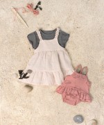 Dress with straps with elastic on the back | Textile Art