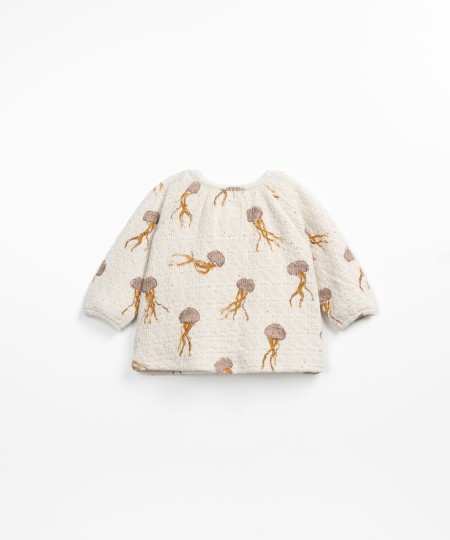 SUDADERA JERSEY JACQUARD ESTAMPADO