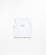 T-shirt con frase sul petto | Textile Art
