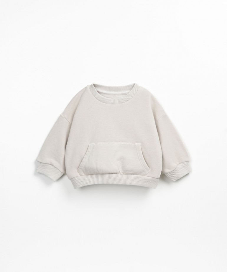 Sweatshirt avec un mlange de coton biologique et de coton