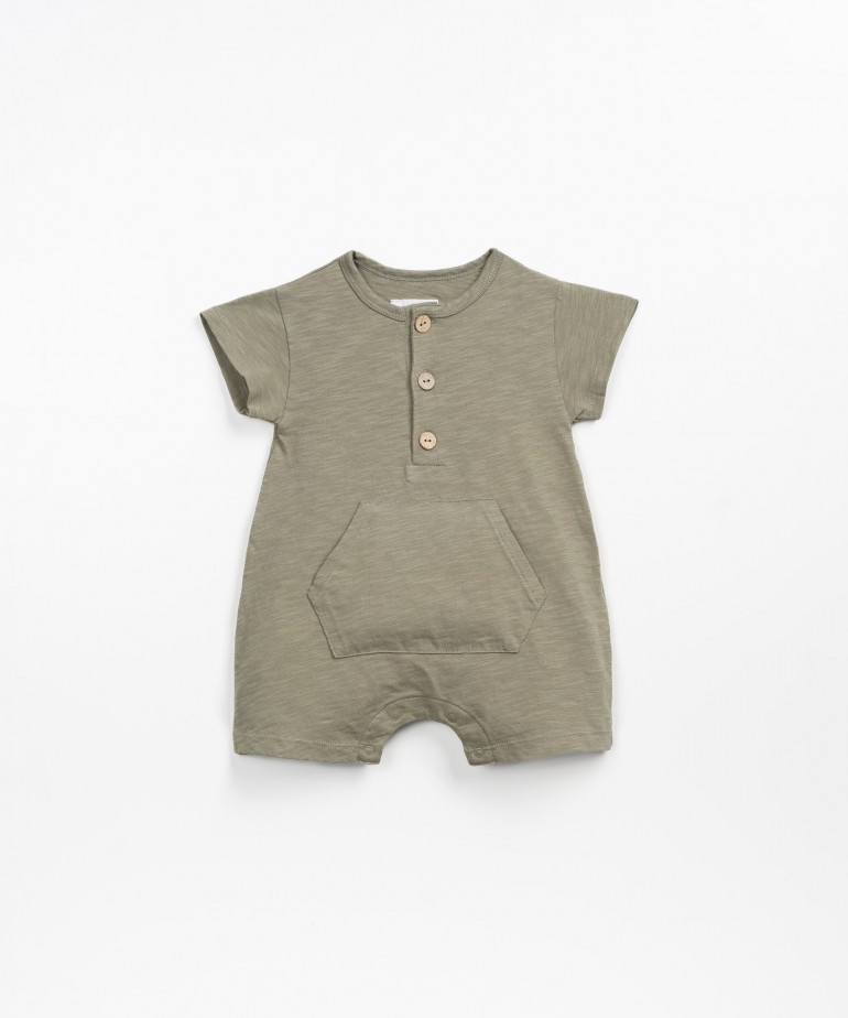 Organic cotton jumpsuit with coconut buttons
