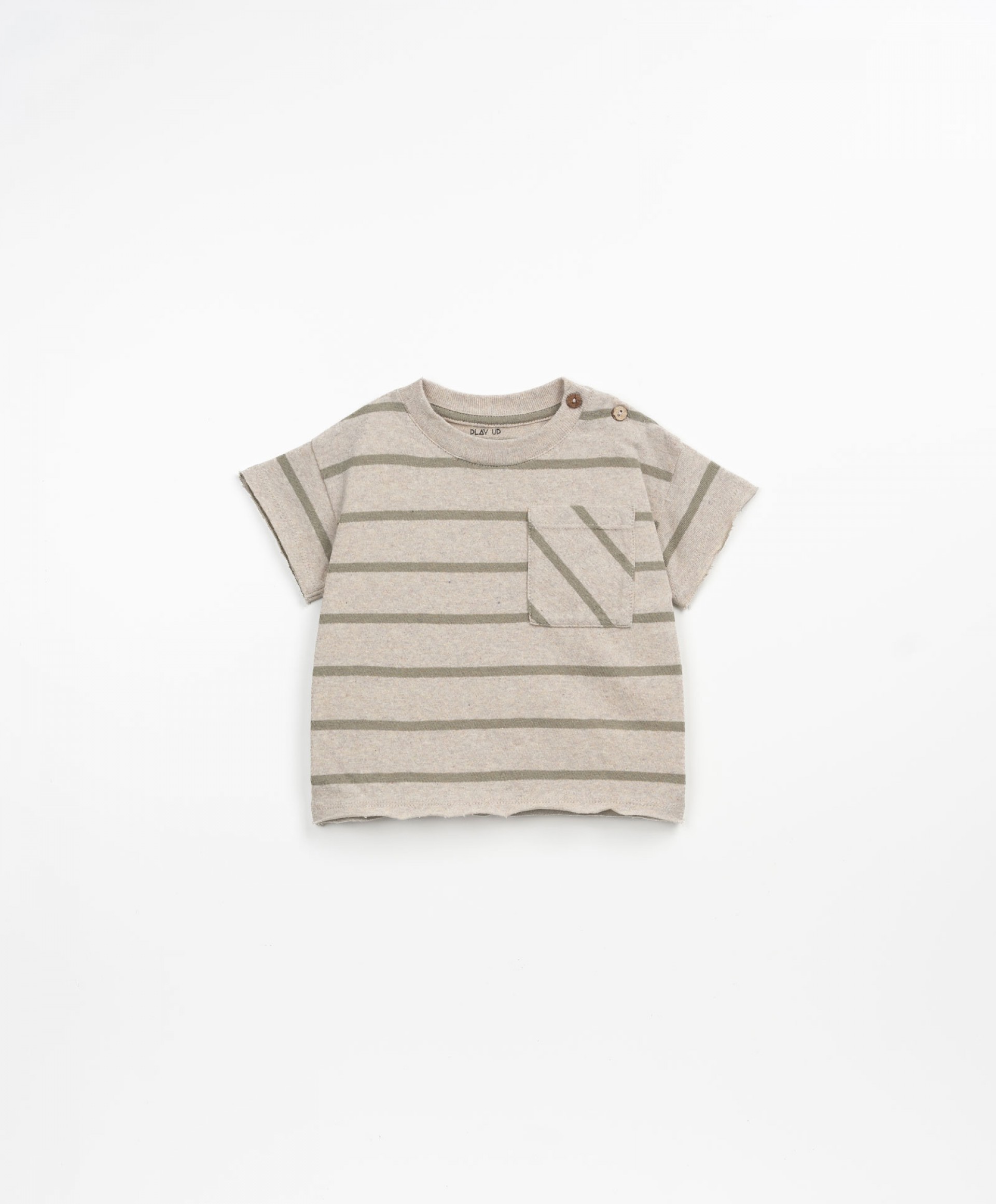 T-shirt  rayures avec un mlange de fibres recycles | Textile Art