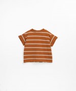 Striped T-shirt with a mixture of recycled fibres | Textile Art