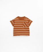 Striped T-shirt with a mixture of recycled fibres | Textile Art