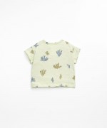 T-Shirt in cotone organico con apertura sul davanti | Textile Art
