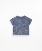 T-shirt con stampa palme | Textile Art