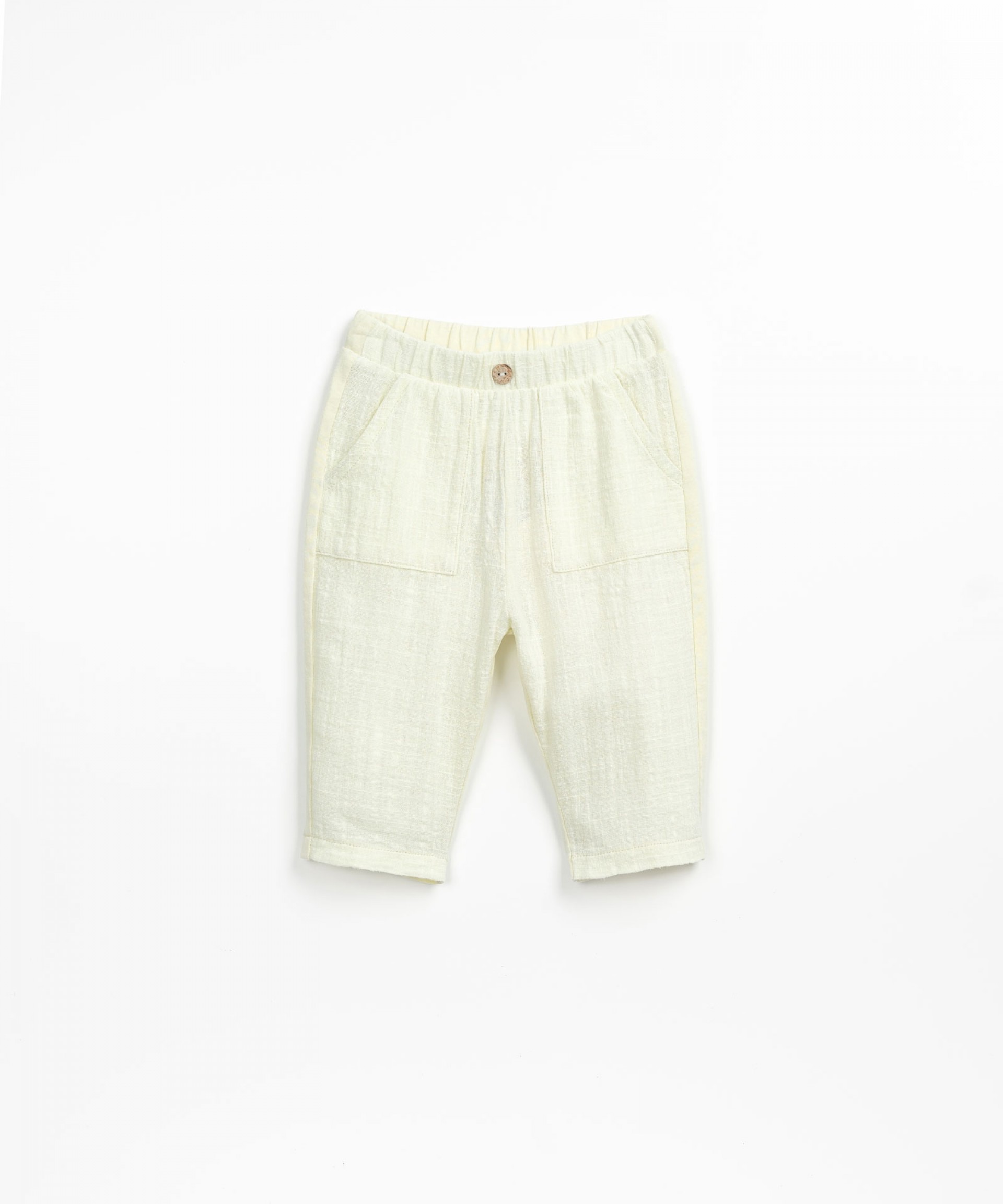Pantalon avec un mlange de coton biologique et de coton recycl | Textile Art