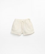 Pantaln corto con cintura elstica y cordn de adorno | Textile Art