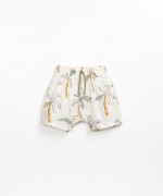 Shorts with palm trees print | Textile Art