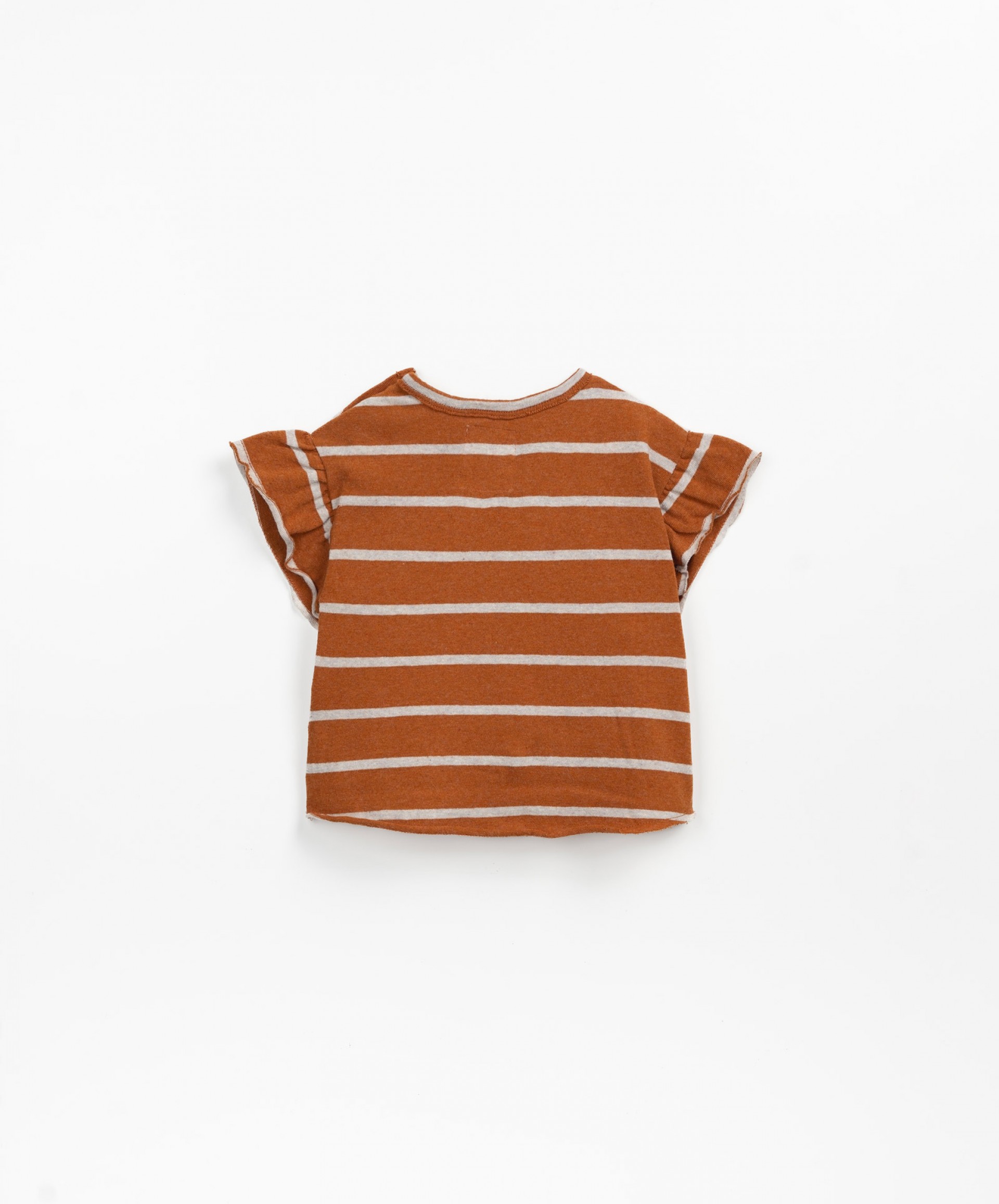 Camiseta de rayas con bolsillo en el pecho | Textile Art