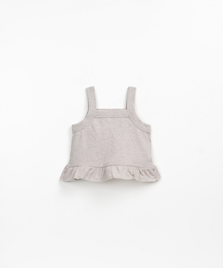 Top with straps with recycled yarn Re(Play)