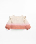 Organic cotton sweater with colour gradient | Textile Art
