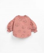 Sweatshirt avec coupe arrondie | Textile Art