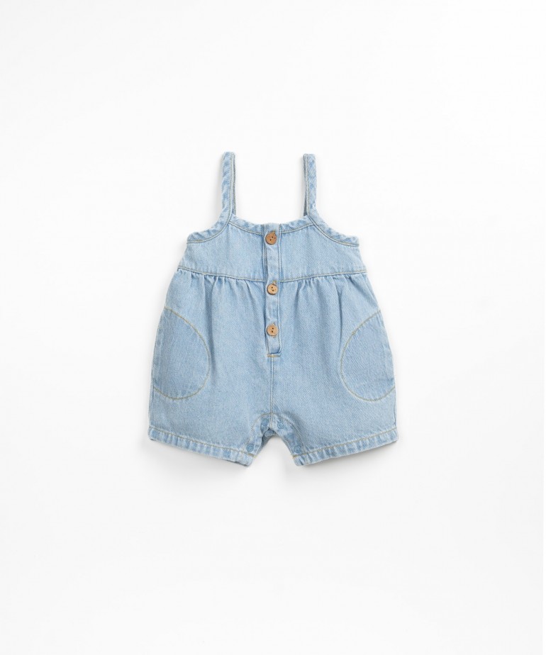 Denim jumpsuit with recycled fibres
