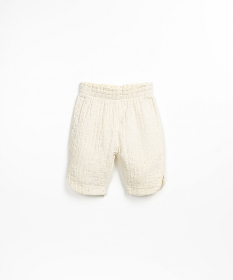 Cotton trousers with elastic waist