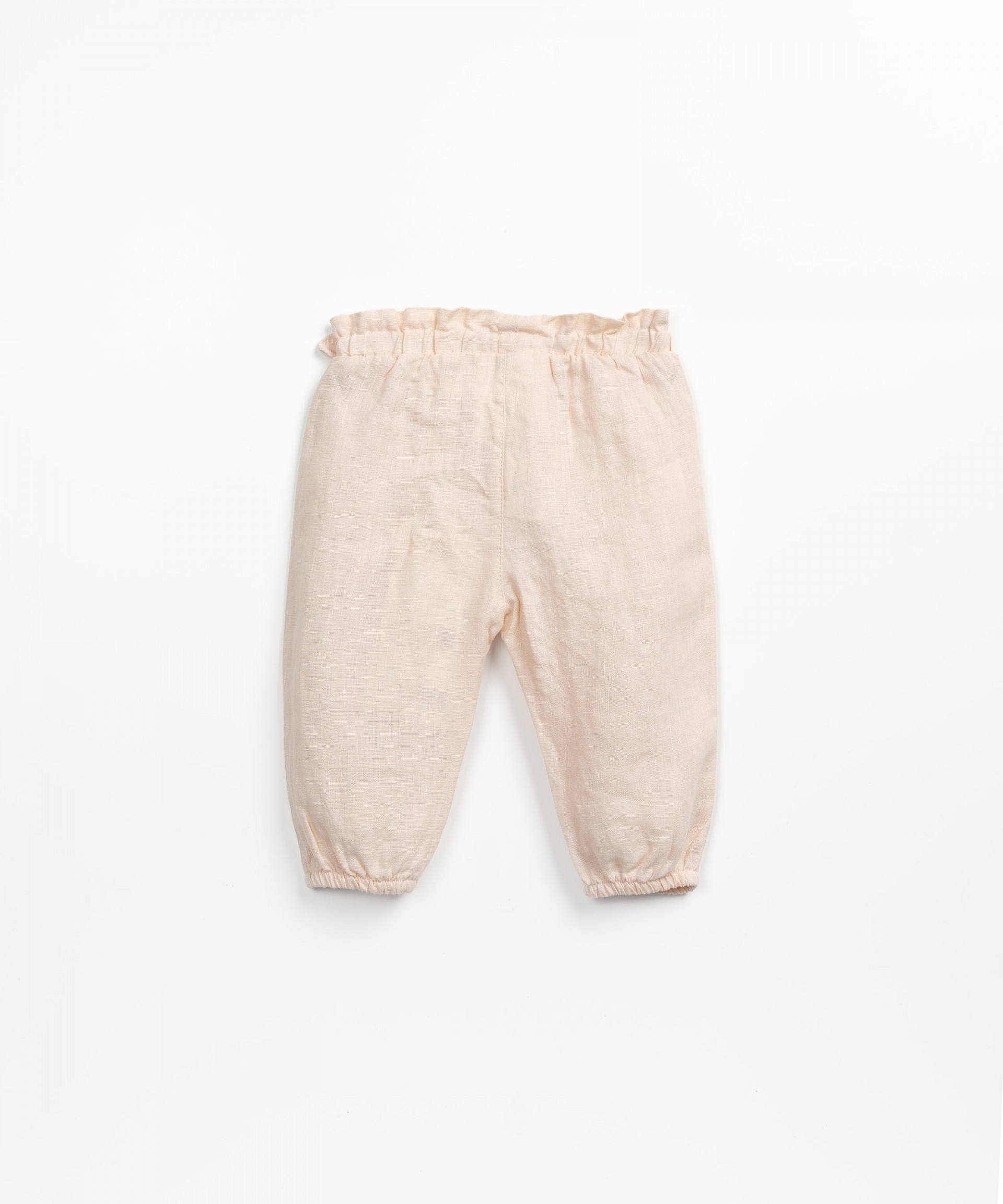 Pantaloni di lino con laccio decorativo | Textile Art