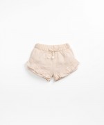 Linen shorts with elastic waist | Textile Art