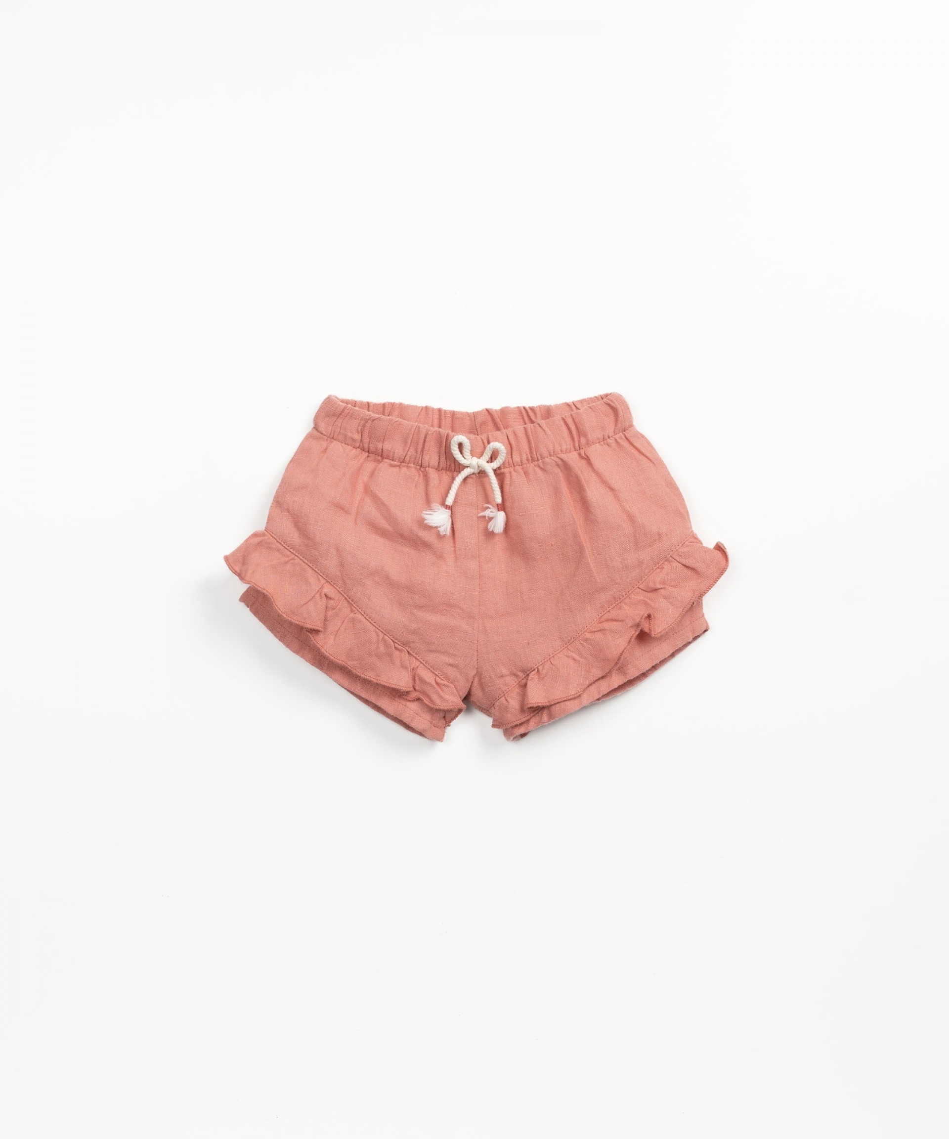 Pantaln corto de lino con cintura elstica | Textile Art