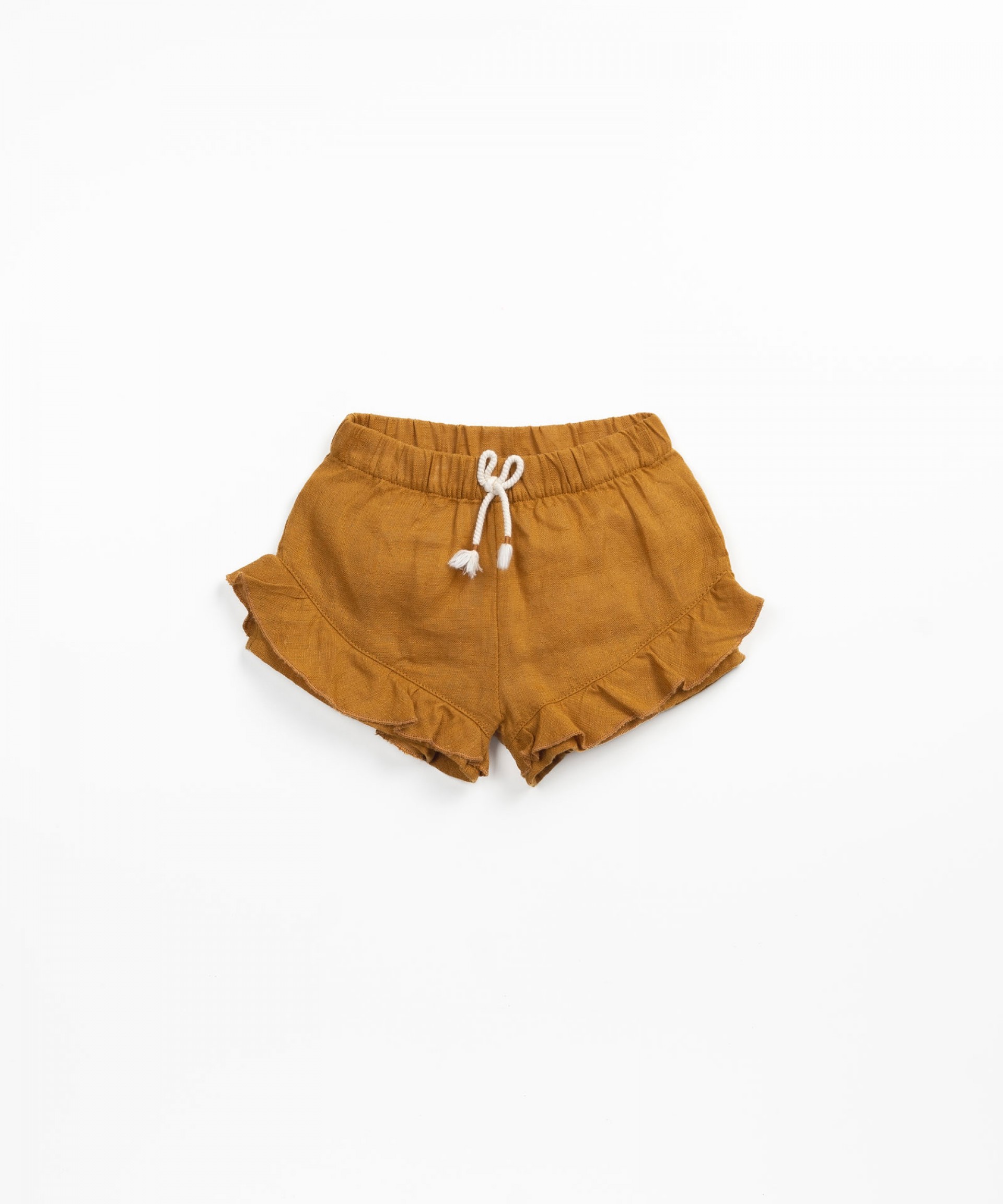 Pantaln corto de lino con cintura elstica | Textile Art