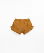 Linen shorts with elastic waist | Textile Art