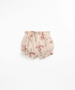Pantaln corto de algodn con estampado de palmeras | Textile Art