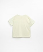 T-shirt avec un mlange de maille et de tissu | Textile Art