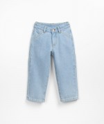 Pantaloni di jeans con cintura regolabile | Textile Art