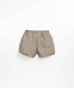 Linen shorts with false placket | Textile Art