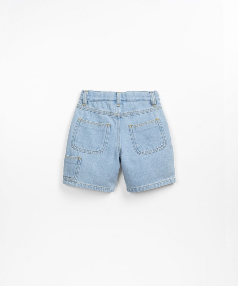 Pantaloncini di jeans di cotone riciclato