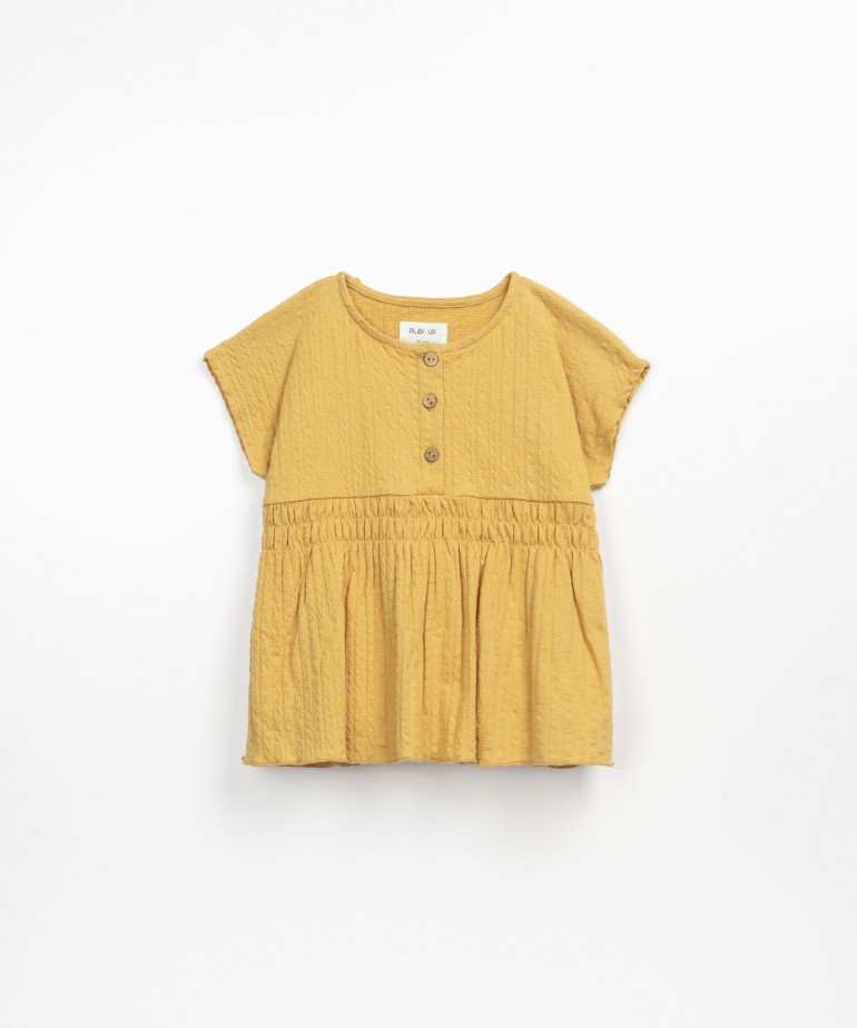 Tunic in organic cotton with elastic waist