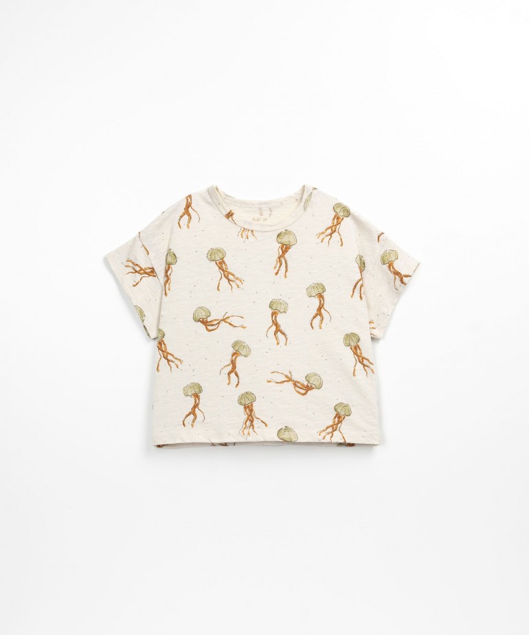 T-shirt com estampado de alforrecas