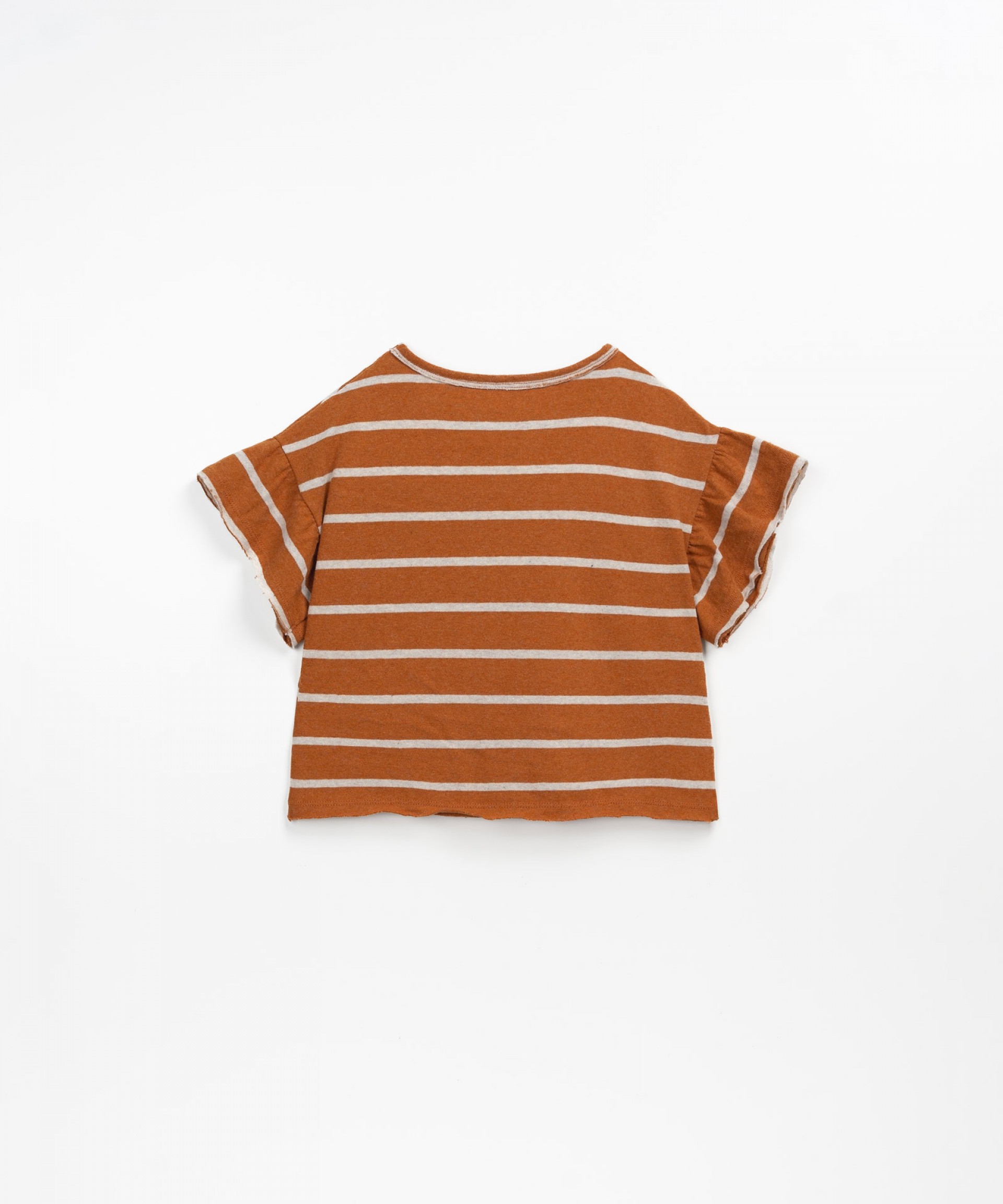 Striped T-shirt with recycled Re(Play) fibre | Textile Art