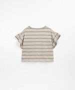 T-shirt  rayures avec du fil recycl Re(Play) | Textile Art