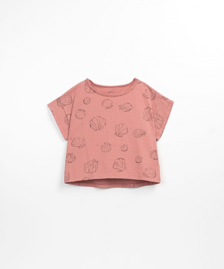 Camiseta de punto con estampado de conchas