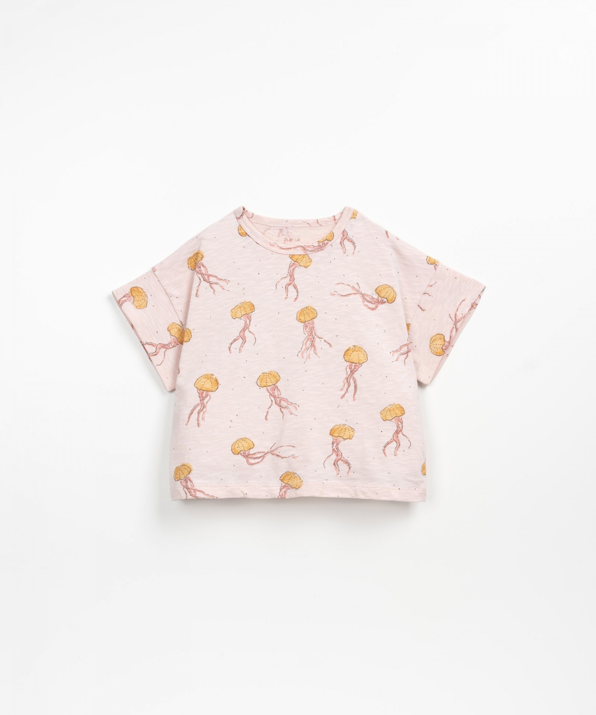 Organic cotton T-shirt with jellyfish print | Textile Art