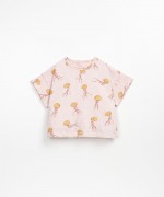 Organic cotton T-shirt with jellyfish print | Textile Art