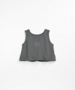 Crop top with lettering on the front | Textile Art