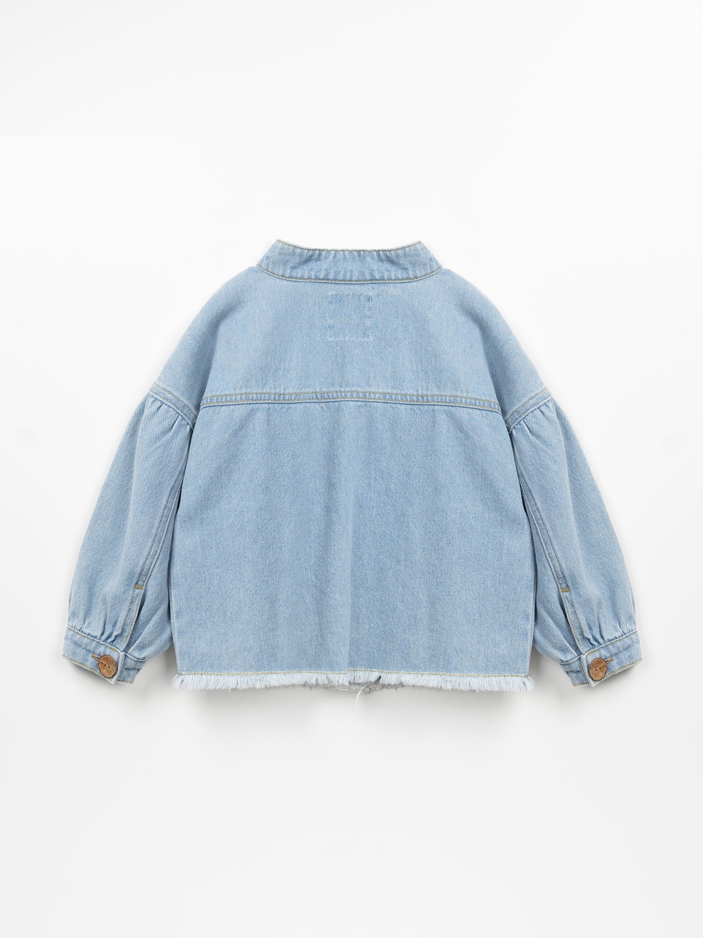 Veste en jean à ourlet effiloché