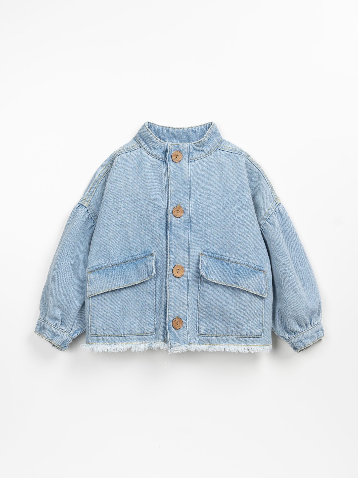 Veste en jean à ourlet effiloché