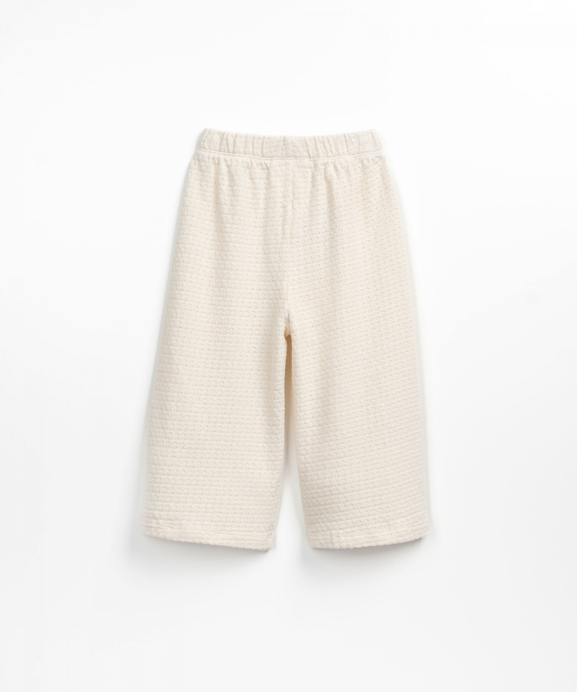 Pantaloni di maglina con trama in cotone biologico | Textile Art