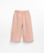Textured Jersey stitch trousers in organic cotton | Textile Art