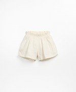 Pantaln corto de tela con cintura elstica | Textile Art