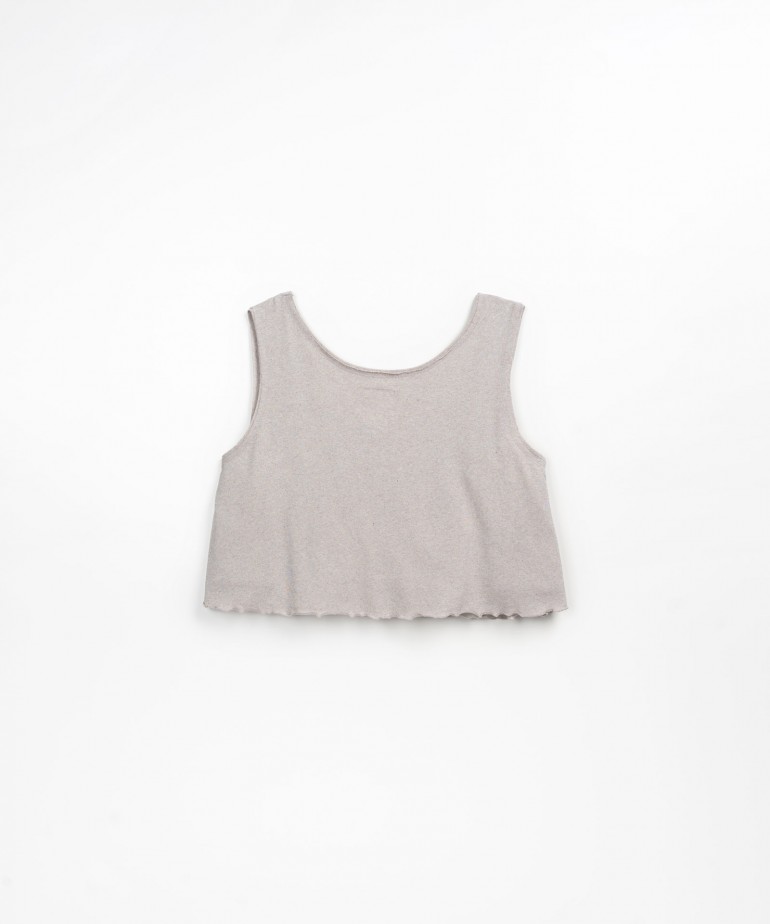 Top curto com fio reciclado Re(Play)