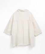 Camicia in cotone con maniche a 3/4 | Textile Art