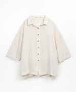 Camicia in cotone con maniche a 3/4 | Textile Art