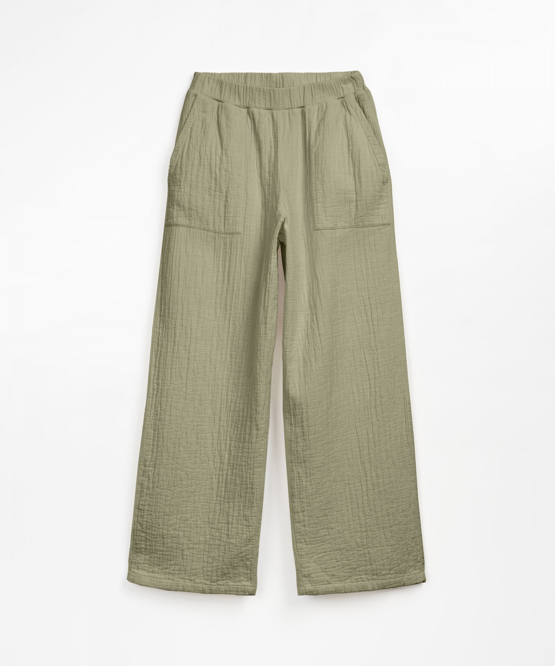 Pantalon en coton avec des poches sur le devant | Textile Art