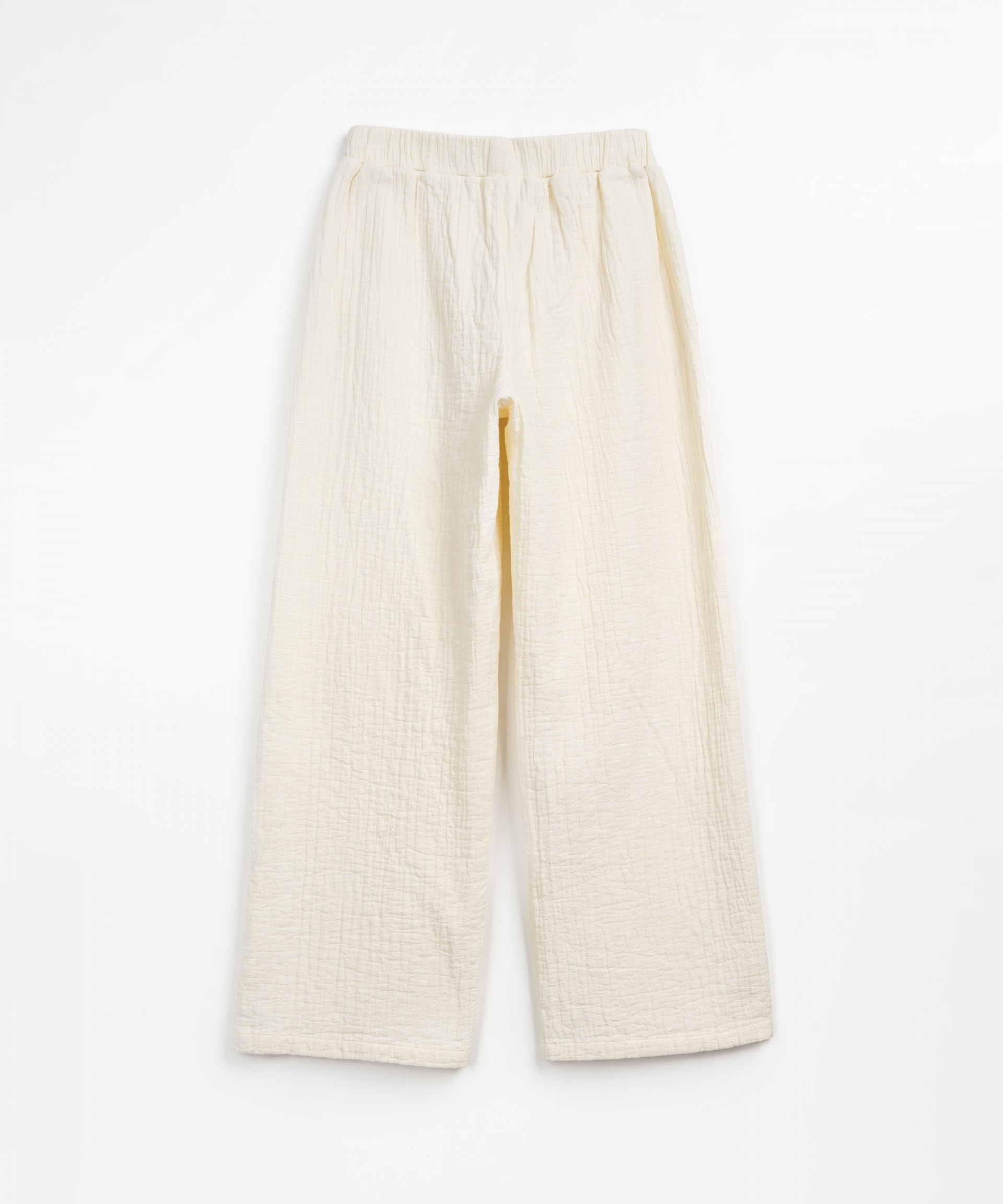 Cotton trousers with front pockets | Textile Art