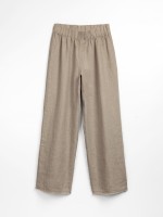 Linen trousers with a frayed detail