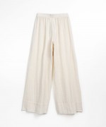 Pantaloni di cotone con elastico in vita | Textile Art
