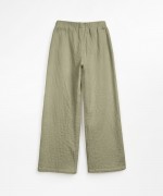 Pantalon en coton avec des poches sur le devant | Textile Art